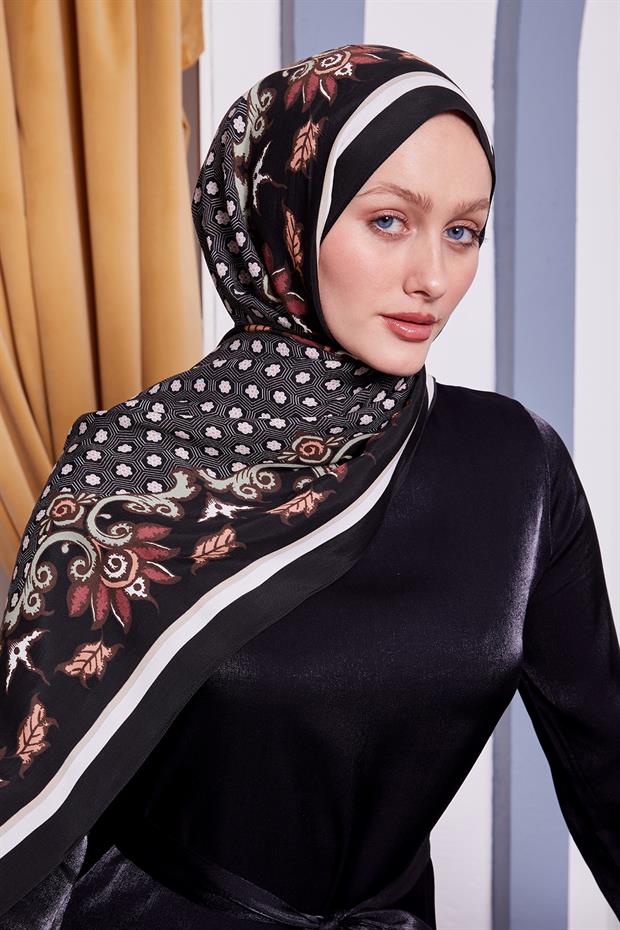 Somon Papatya Desen Royal Şal