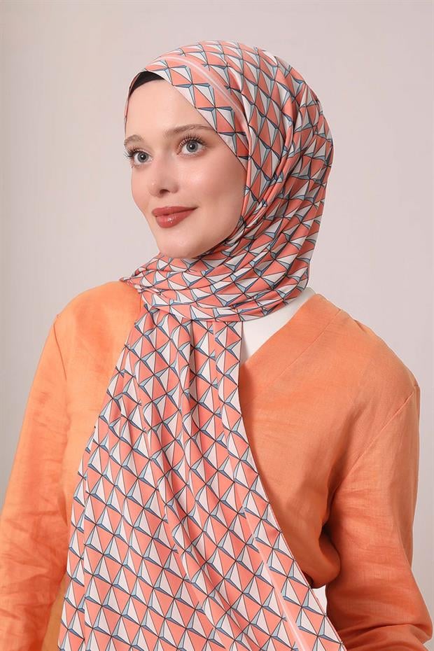 Somon Üçgen Desen Club Şal