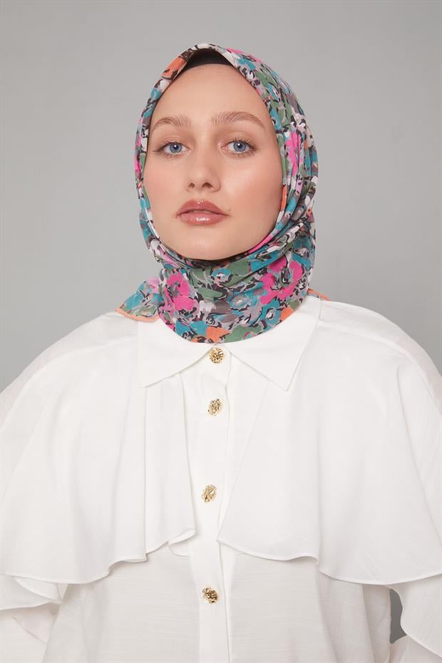 Somon Yonca Desen Soft Eşarp