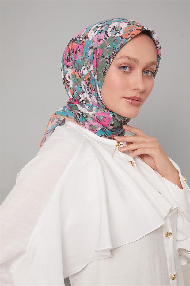 Somon Yonca Desen Soft Eşarp