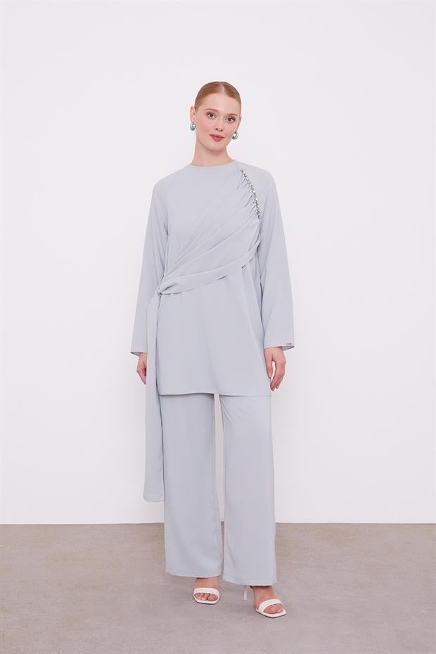 Su Yeşili İşleme Detaylı İkili Takım