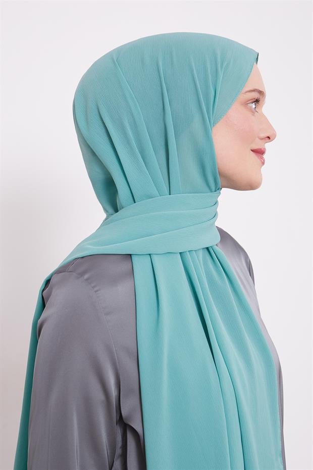 Su Yeşili Krinkıl Düz Şal