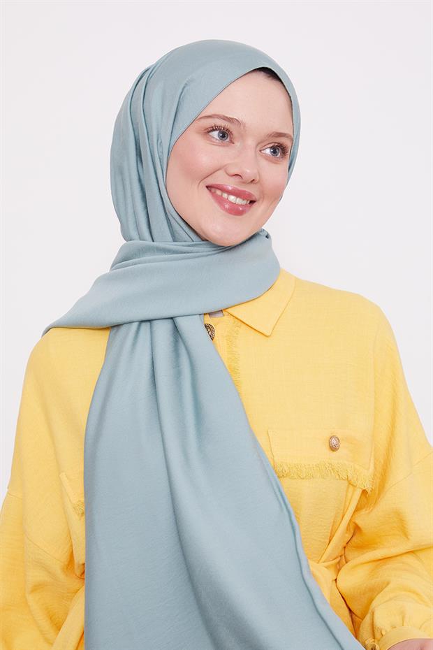 Su Yeşili Leola Düz Şal