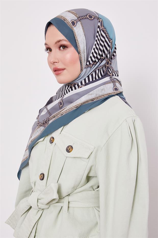 Su Yeşili Zincir Desen Love