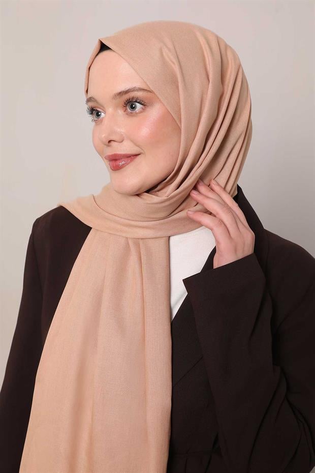 Sütlü Kahve Düz Tensel Şal