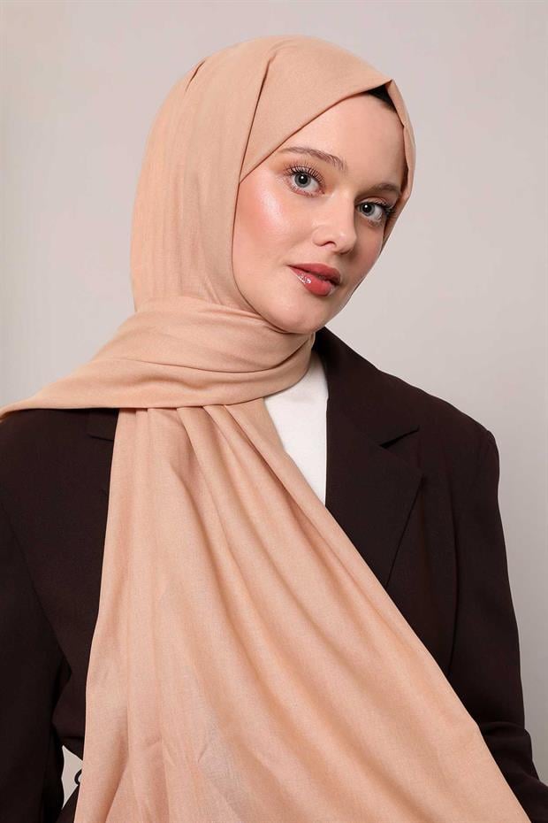 Sütlü Kahve Düz Tensel Şal