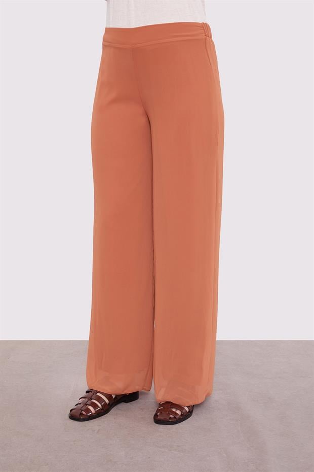 Taba Bol Paça Şifon Pantolon