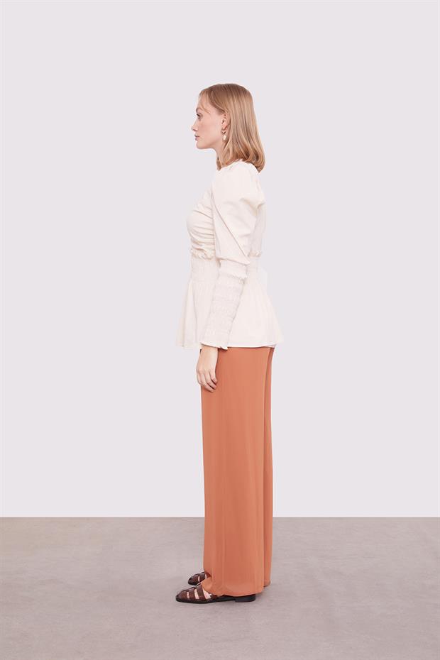 Taba Bol Paça Şifon Pantolon