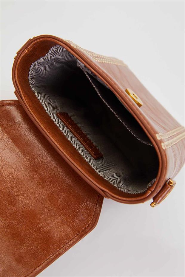 Taba Dikdörtgen Formlu Dikişli El Çantası