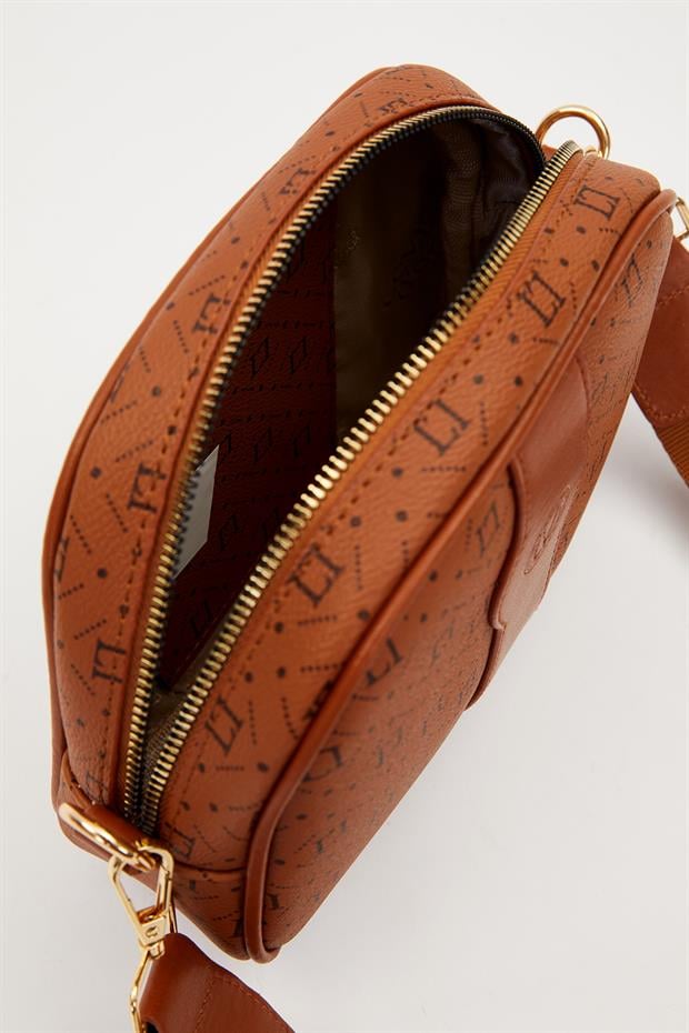 Taba Dikey Şerit Detaylı Omuz Çantası