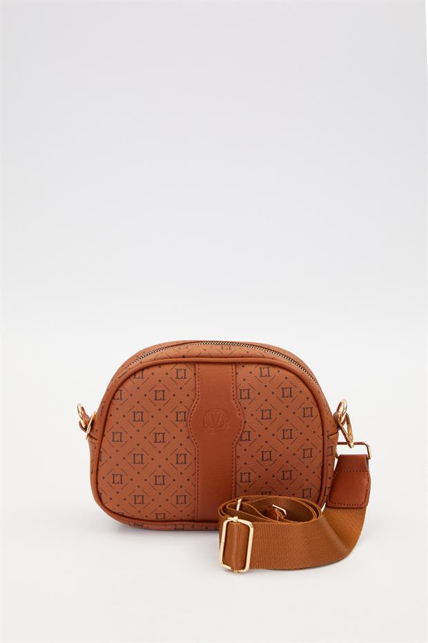 Taba Dikey Şerit Detaylı Omuz Çantası