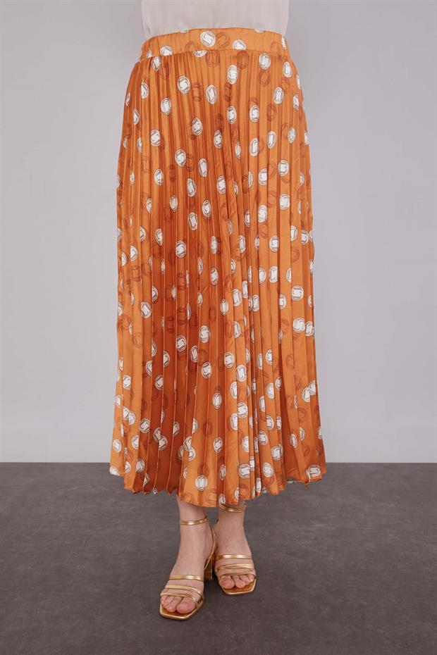 Taba Piliseli Desenli Etek Takım