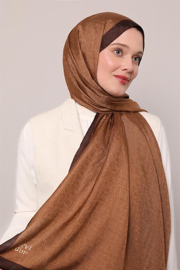 Taba Halka Desen Monogram Şal