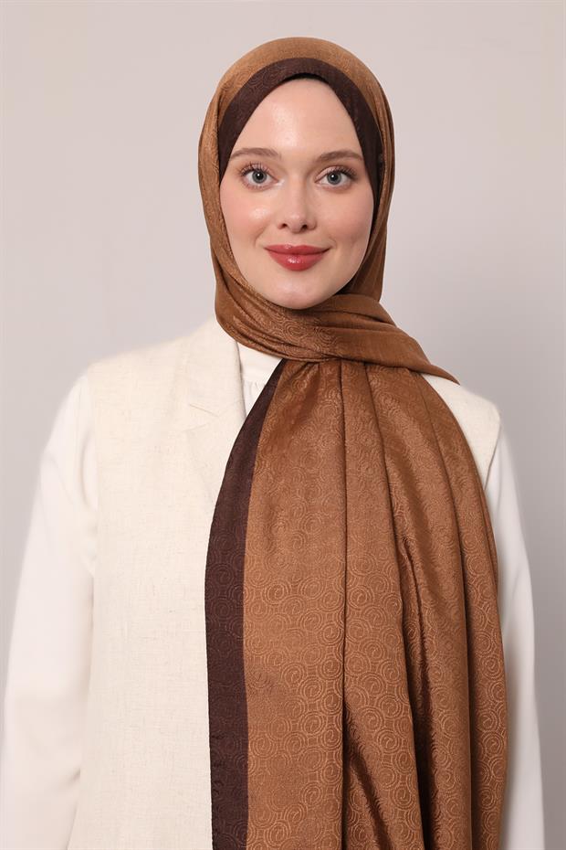 Taba Halka Desen Monogram Şal