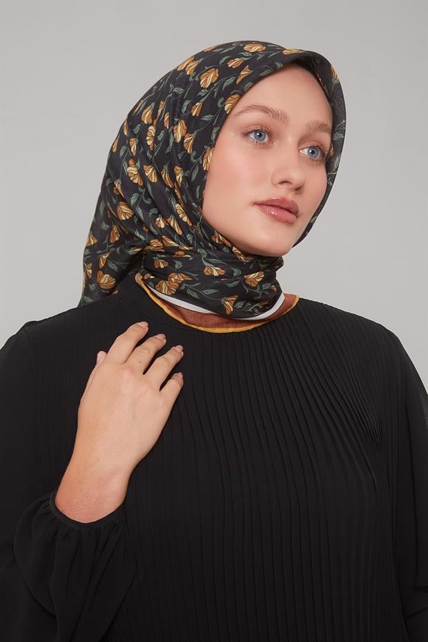 Taba Sarmaşık Desen Soft Eşarp