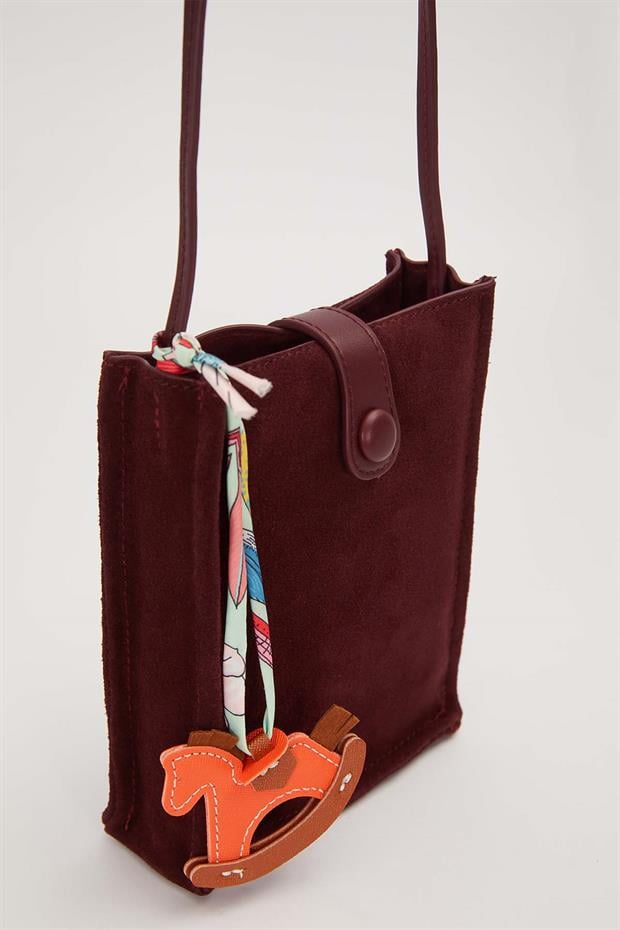 Taba Süet Uzun Askılı Omuz Çantası