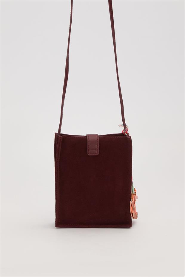 Taba Süet Uzun Askılı Omuz Çantası
