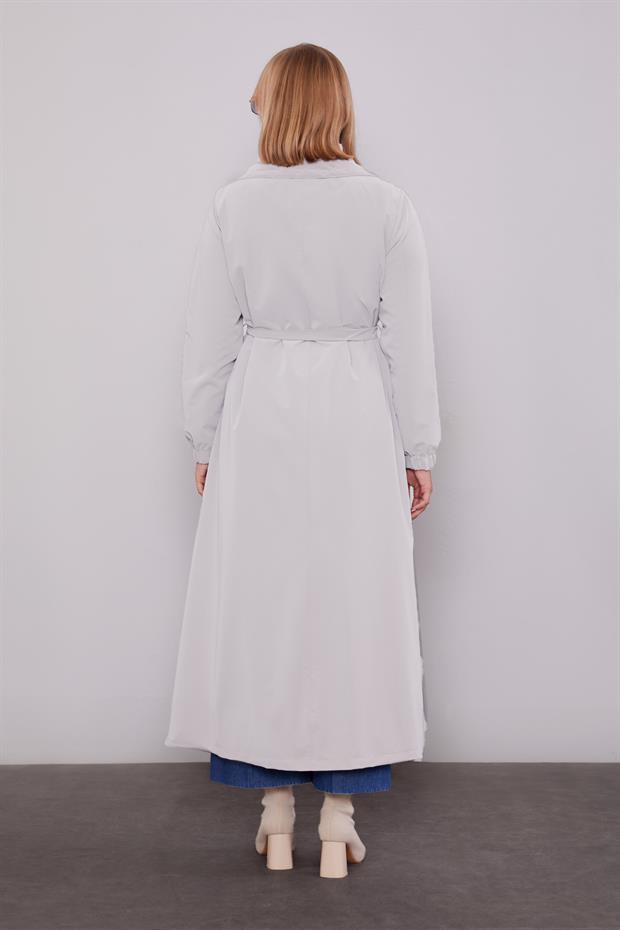 Taş AçılırFermuar Detaylı Trençkot