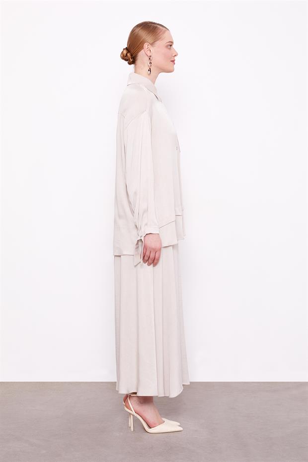 Taş Cep Detaylı İkili Takım