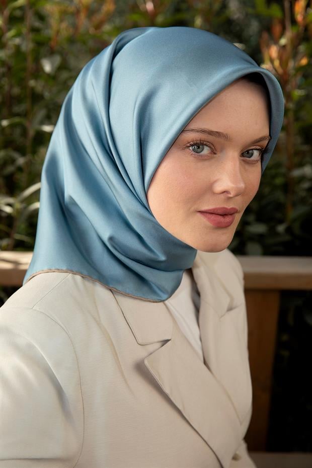 Taş Çift Taraflı Twill İpek Eşarp