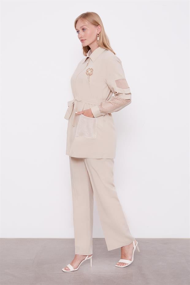 Taş File Detaylı İkili Takım