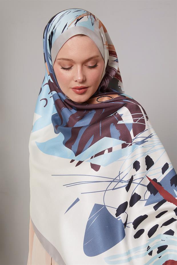 Taş Fırçalı Desen Twill Şal