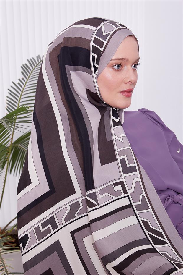 Taş Geometrik Desen Royal Şal