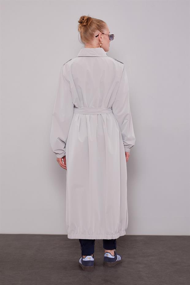 Taş Kapitone Detaylı Trençkot