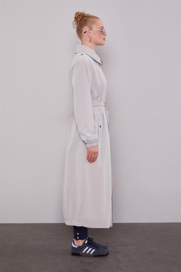 Taş Kapitone Detaylı Trençkot