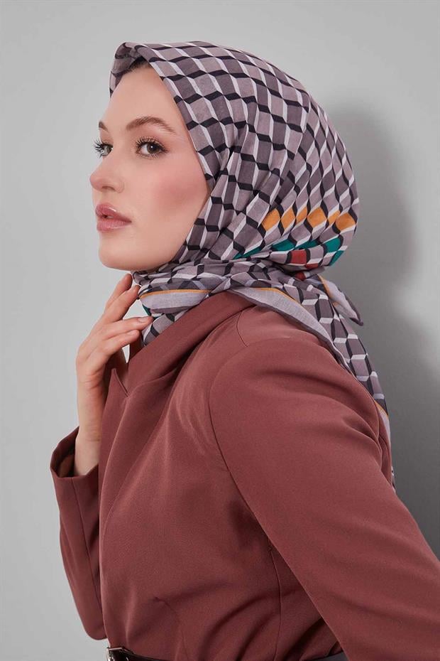 Taş Küp Desen Soft Eşarp