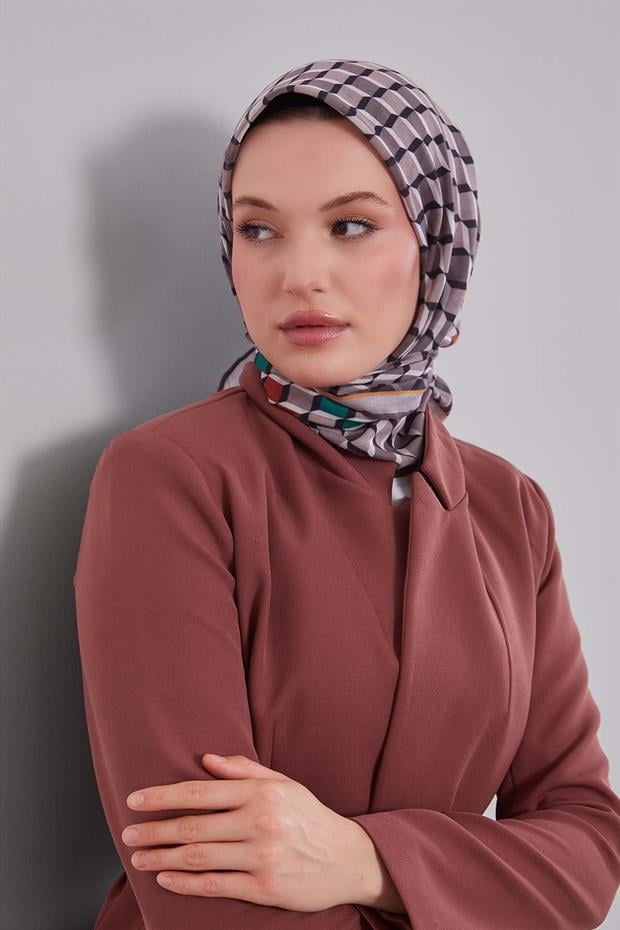 Taş Küp Desen Soft Eşarp