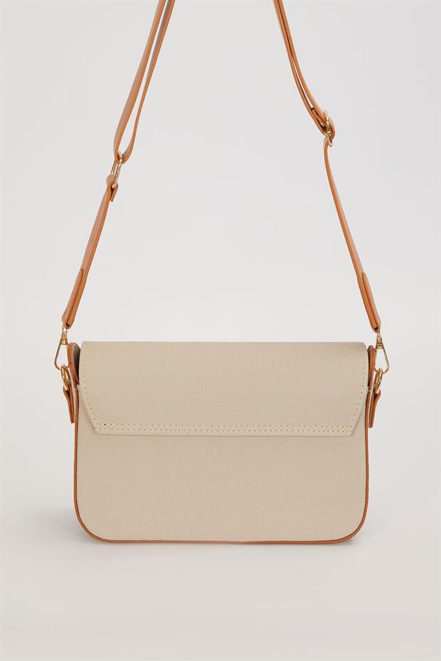 Taş Petek Baskılı Ayarlanabilir Askılı Omuz Çantası