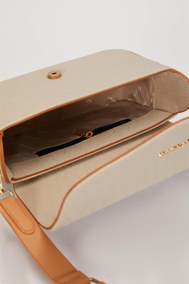 Taş Petek Baskılı Ayarlanabilir Askılı Omuz Çantası