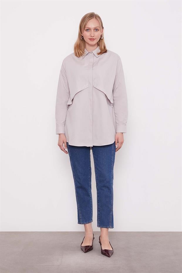 Taş Taş Detaylı Gömlek