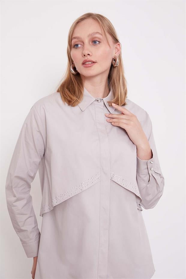 Taş Taş Detaylı Gömlek