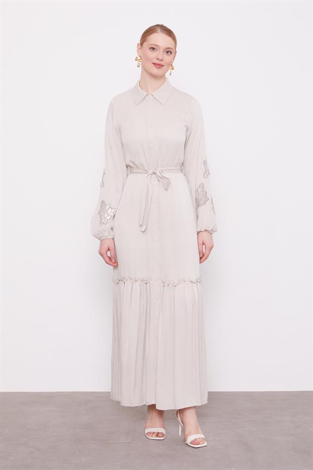 TAŞ Taş İşleme Detaylı Cupra Elbise