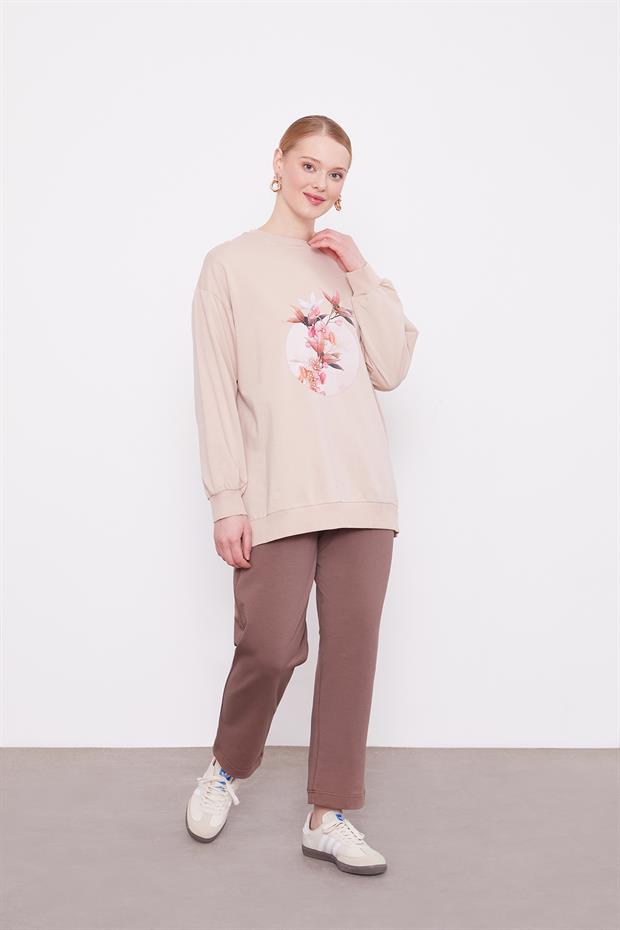 Toprak Belli Lastikli Cepli Spor Pantolon