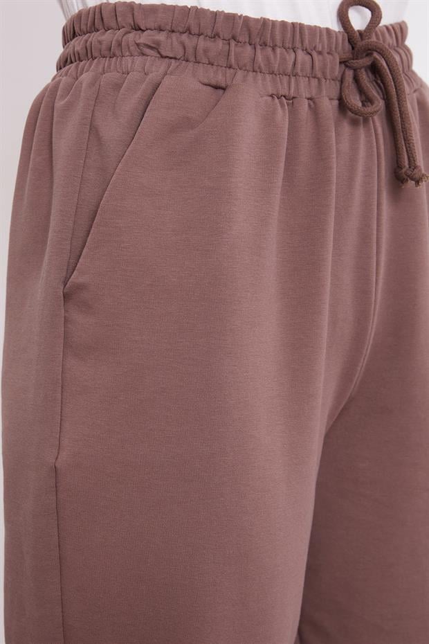Toprak Belli Lastikli Cepli Spor Pantolon