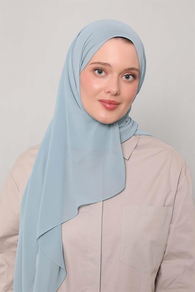 Turkuaz Lux Şifon Şal