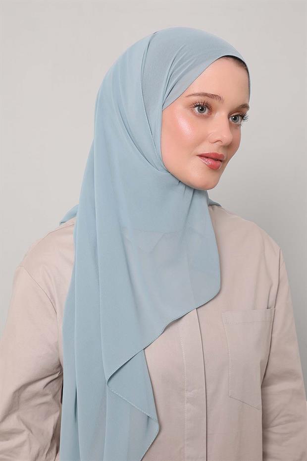 Turkuaz Lux Şifon Şal