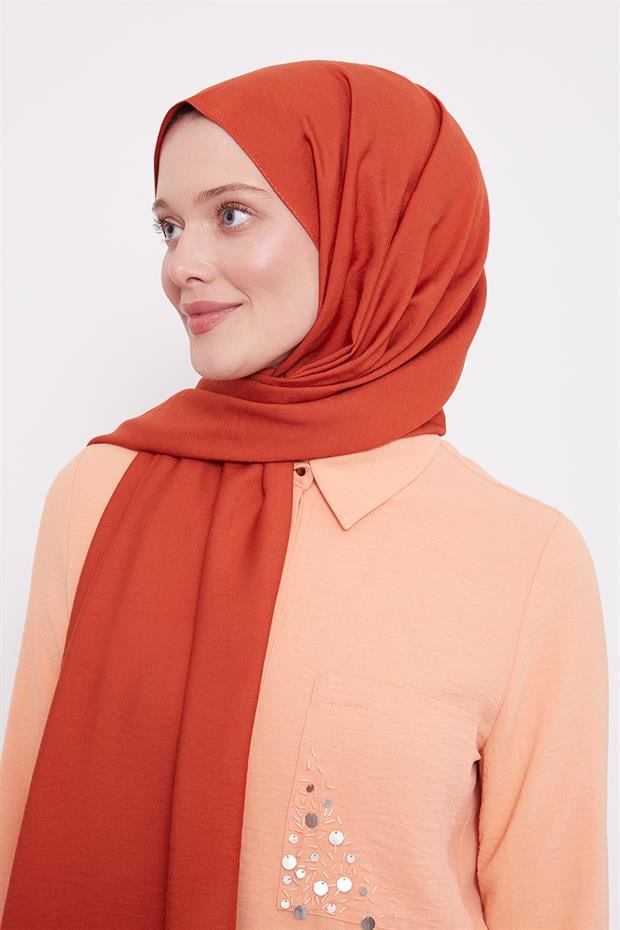 Turuncu Leola Düz Şal