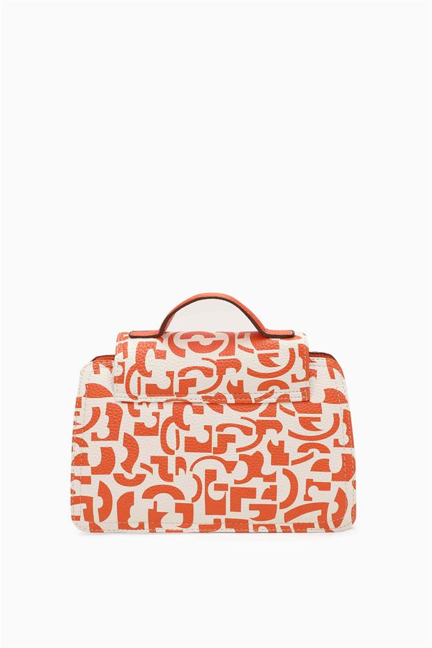 Turuncu Üst Kapatmalı Omuz Çantası