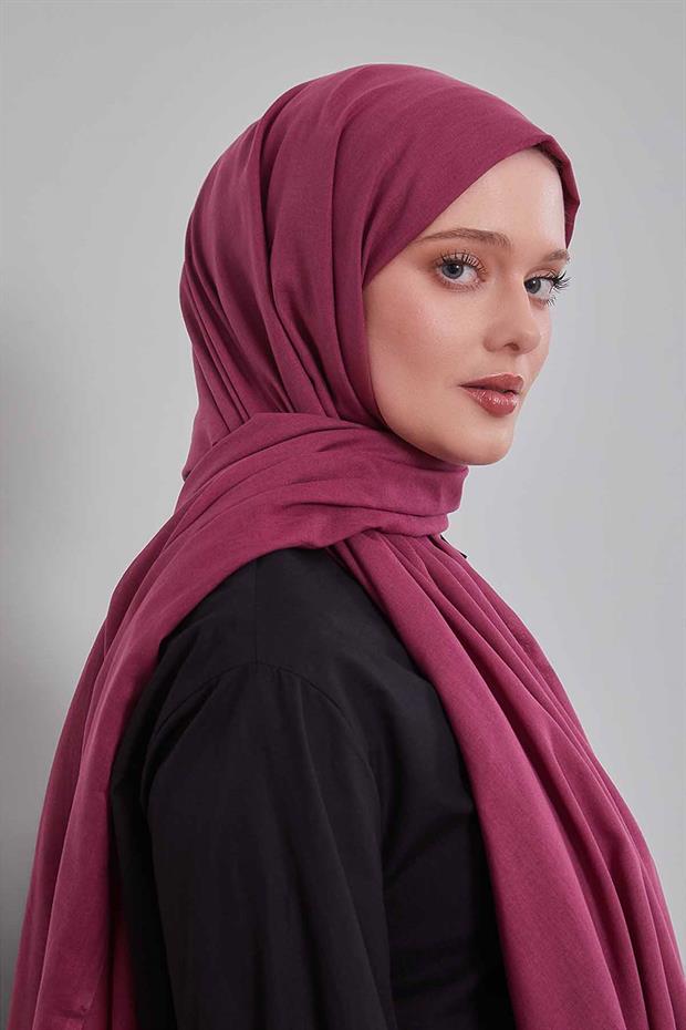 Vişne Düz Tensel Şal