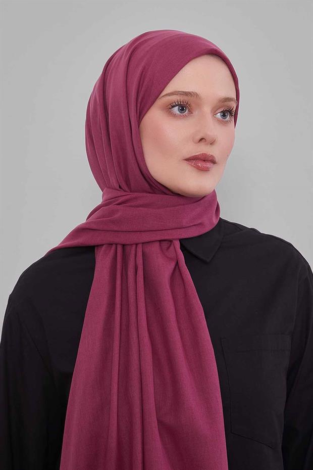 Vişne Düz Tensel Şal