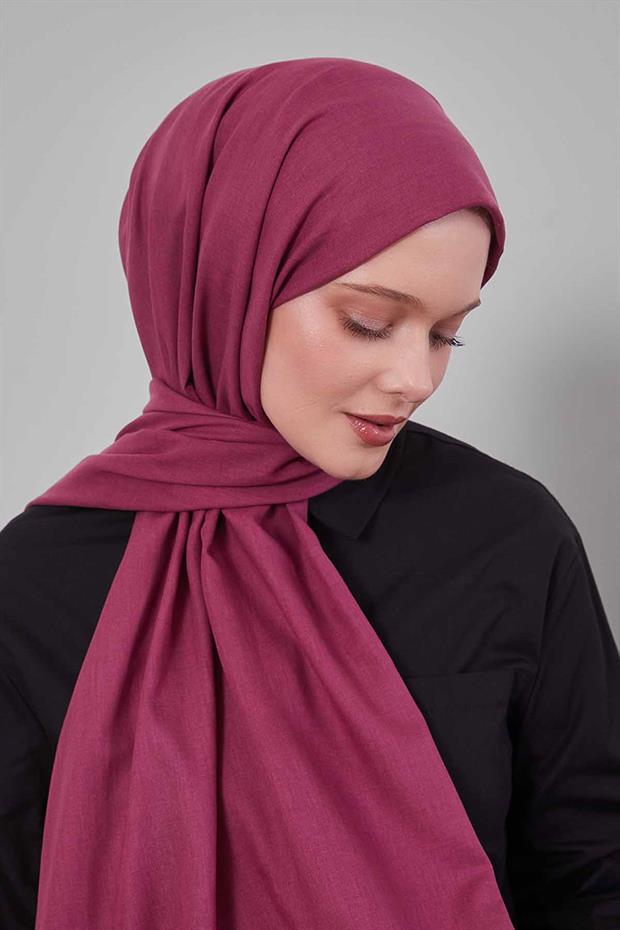 Vişne Düz Tensel Şal