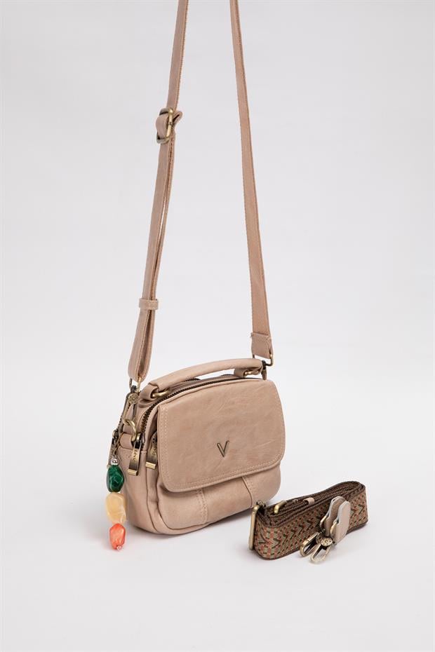 Vizon Aksesuar Taş Detaylı Omuz Çantası