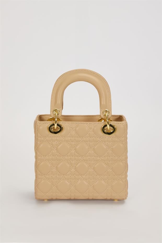 Vizon Anahtarlıklı Kapitone El Çantası