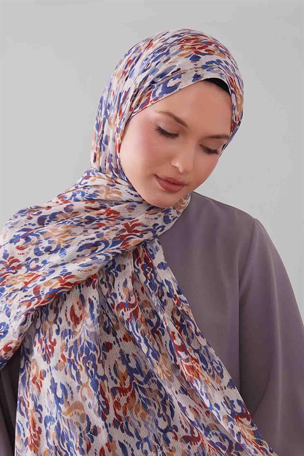 Vizon Batik Desen Pamuk Şal