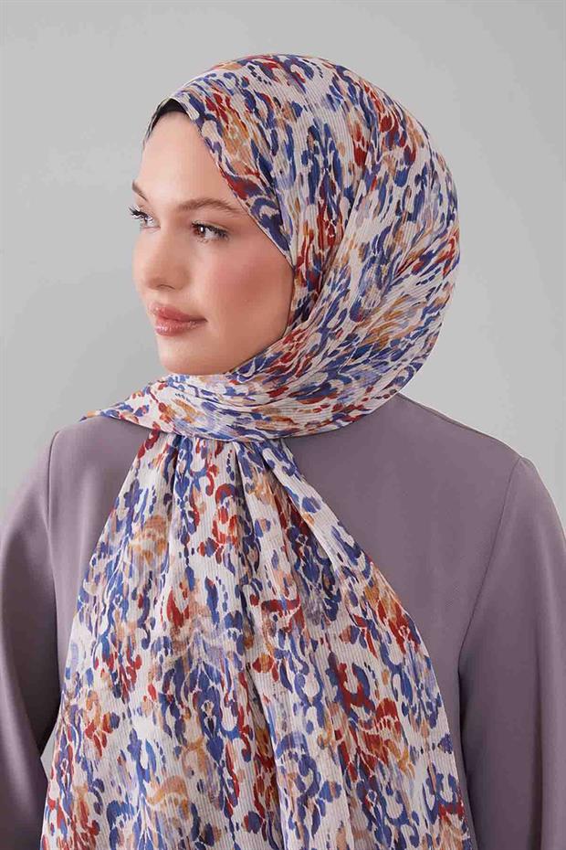 Vizon Batik Desen Pamuk Şal