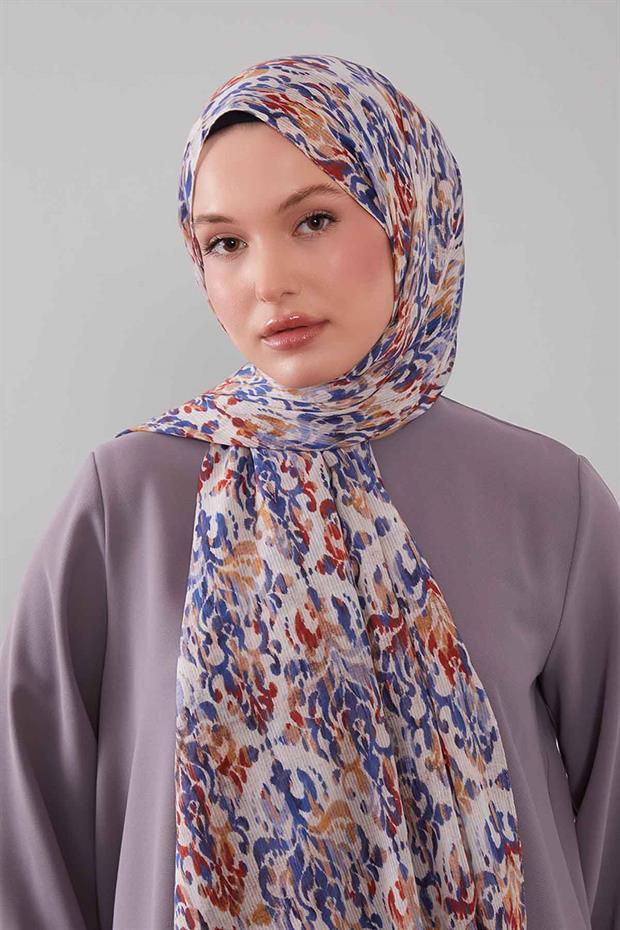 Vizon Batik Desen Pamuk Şal